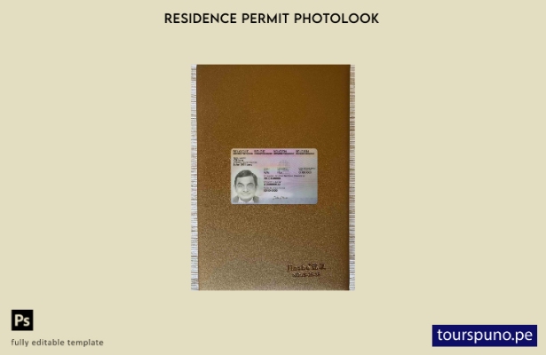 listo para imprimir tarjeta de residencia en Bélgica, presente plantilla FRONTAL